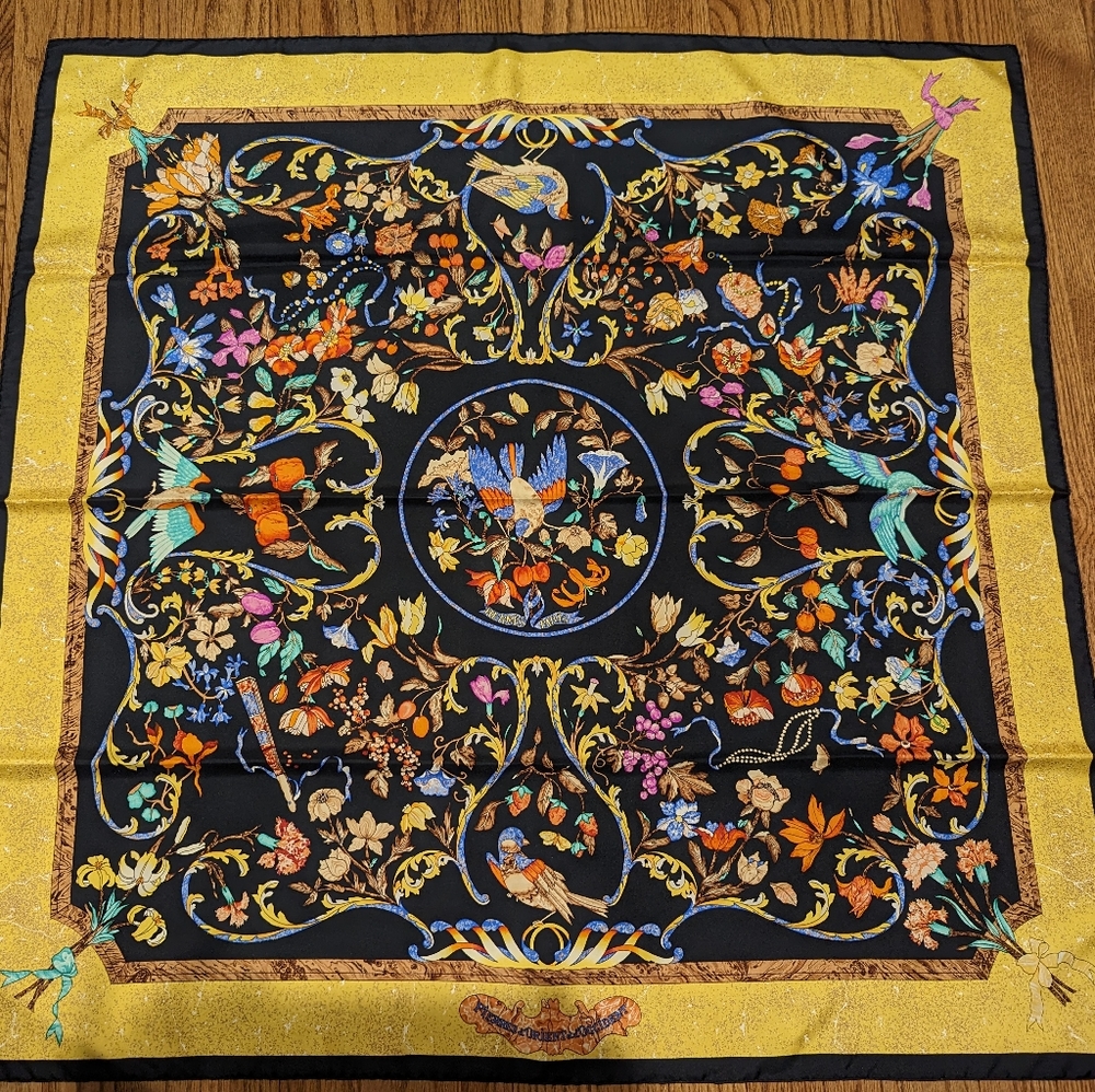 Hermes silk scarf 90